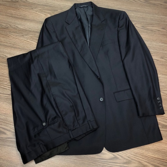 Burberry Other - Burberry Navy w/ Gold Pinstripe Suit 42L Long